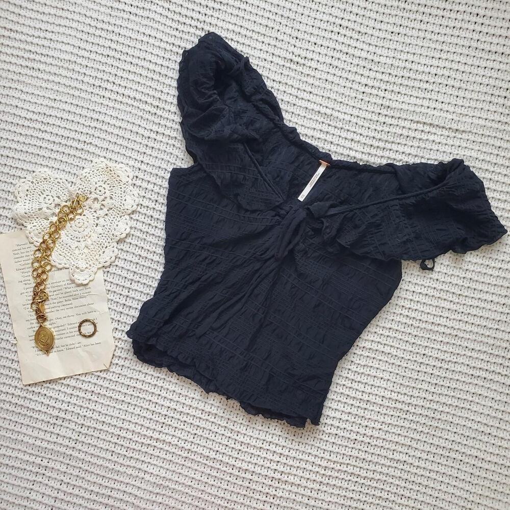 Free people love you more ruched top in black